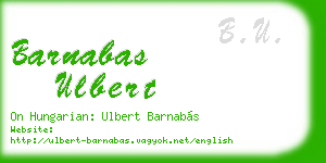 barnabas ulbert business card